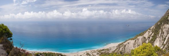 Lefkada Greece Egremni Beach Panorama